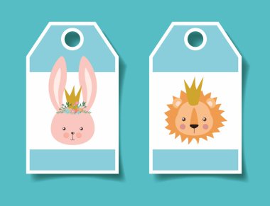 Şirin hayvanlar vektör tasarımı