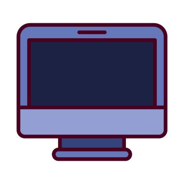 İzole edilmiş dijital bilgisayar vektör tasarımı