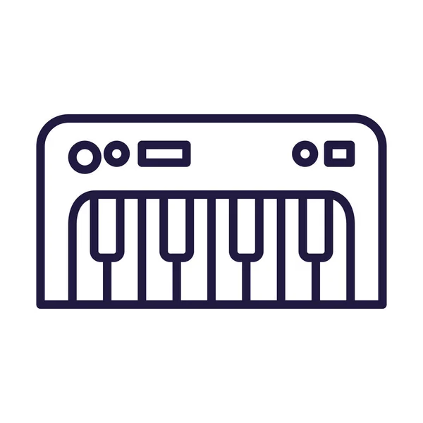 İzole piyano enstrümanı vektör tasarımı — Stok Vektör
