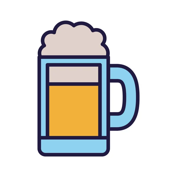 Vidro isolado de design vetorial de cerveja — Vetor de Stock