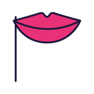 İzole edilmiş parti ağız maskesi vektör tasarımı