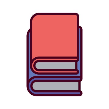 İzole eğitim kitapları vektör tasarımı