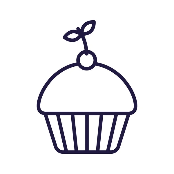 Isolerad cupcake dessert vektor design — Stock vektor