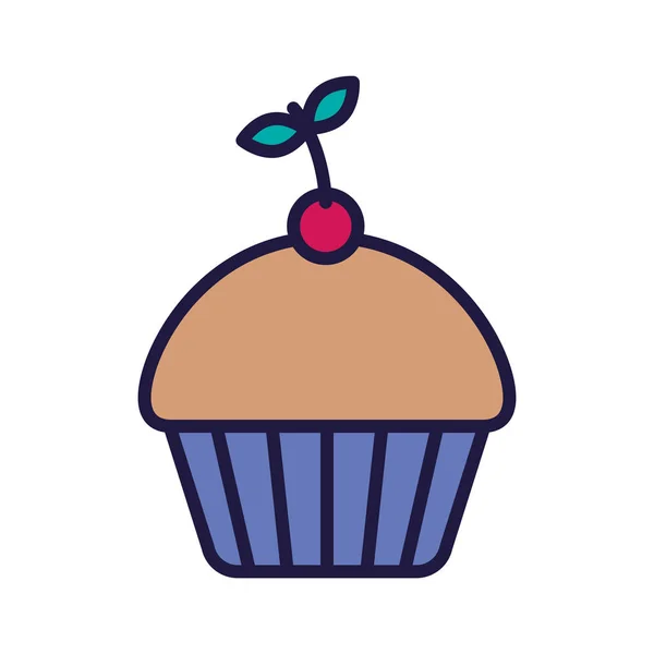 Isolerad cupcake dessert vektor design — Stock vektor