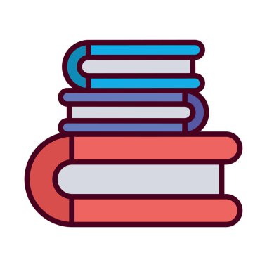 İzole eğitim kitapları vektör tasarımı