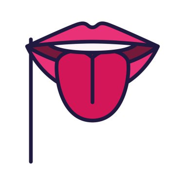 İzole edilmiş parti ağız maskesi vektör tasarımı