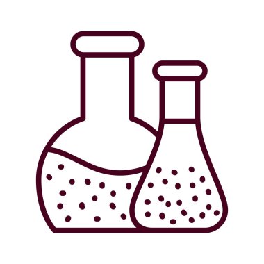 İzole kimya şişeleri vektör tasarımı