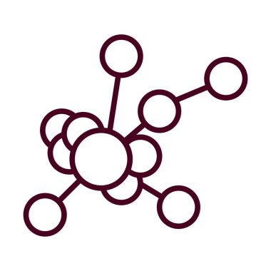 İzole kimya atom vektör tasarımı