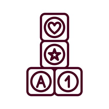 İzole edilmiş küp oyuncak vektör tasarımı