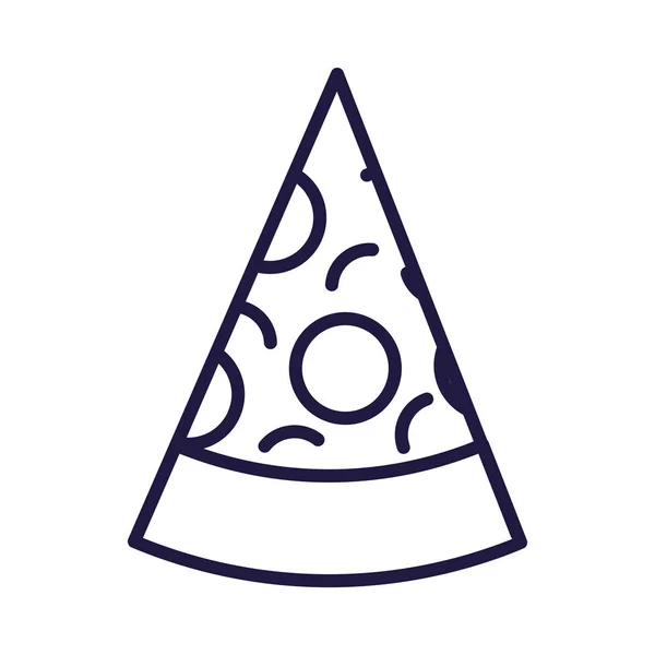 Conception isolée de vecteur alimentaire pizza — Image vectorielle