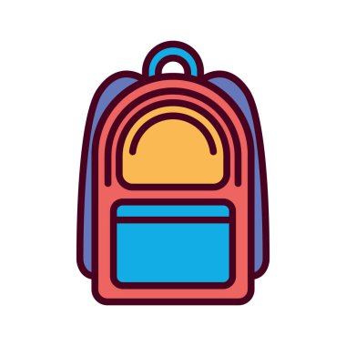 İzole okul çantası vektör tasarımı