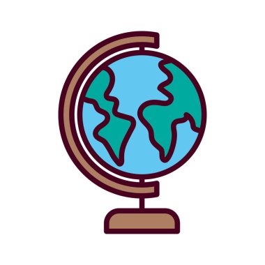 İzole edilmiş dünya küresi vektör tasarımı