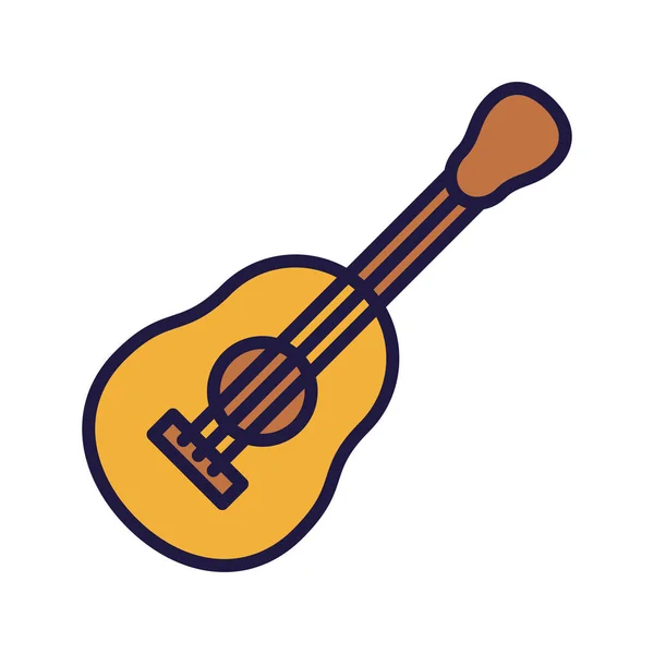 İzole gitar enstrüman vektör tasarımı — Stok Vektör