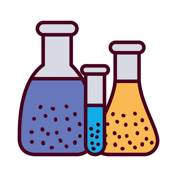 Izolované chemie baňky vektorové konstrukce — Stockový vektor