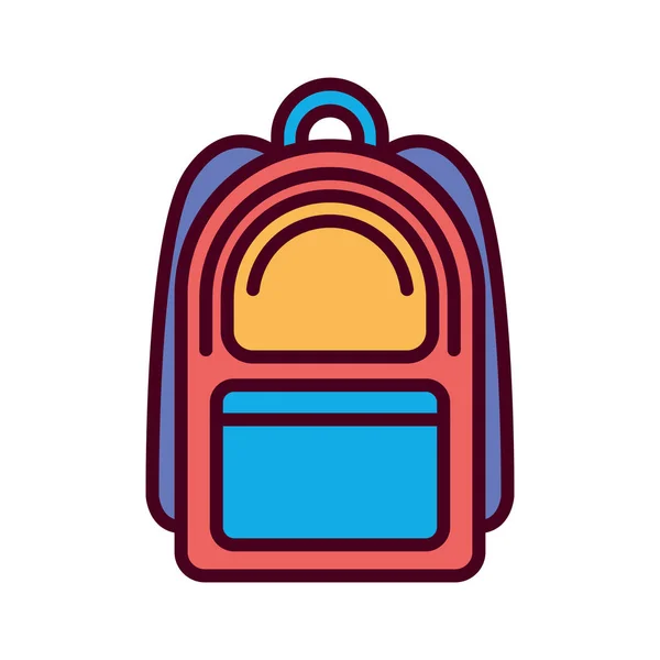 孤立したスクールバッグベクトルデザイン — ストックベクタ