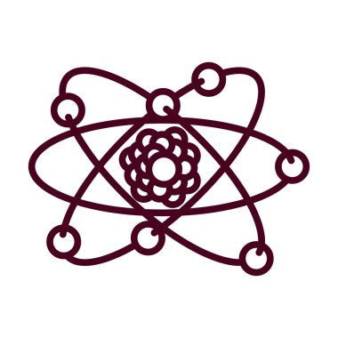 İzole kimya atom vektör tasarımı