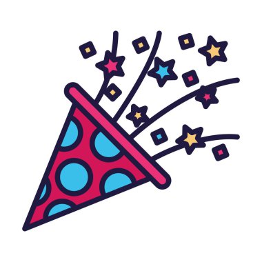 İzole parti konfeti vektör tasarımı