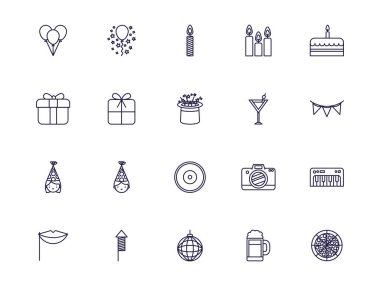 İzole edilmiş parti simgesi vektör tasarımı