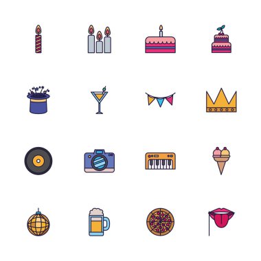 İzole edilmiş parti simgesi vektör tasarımı