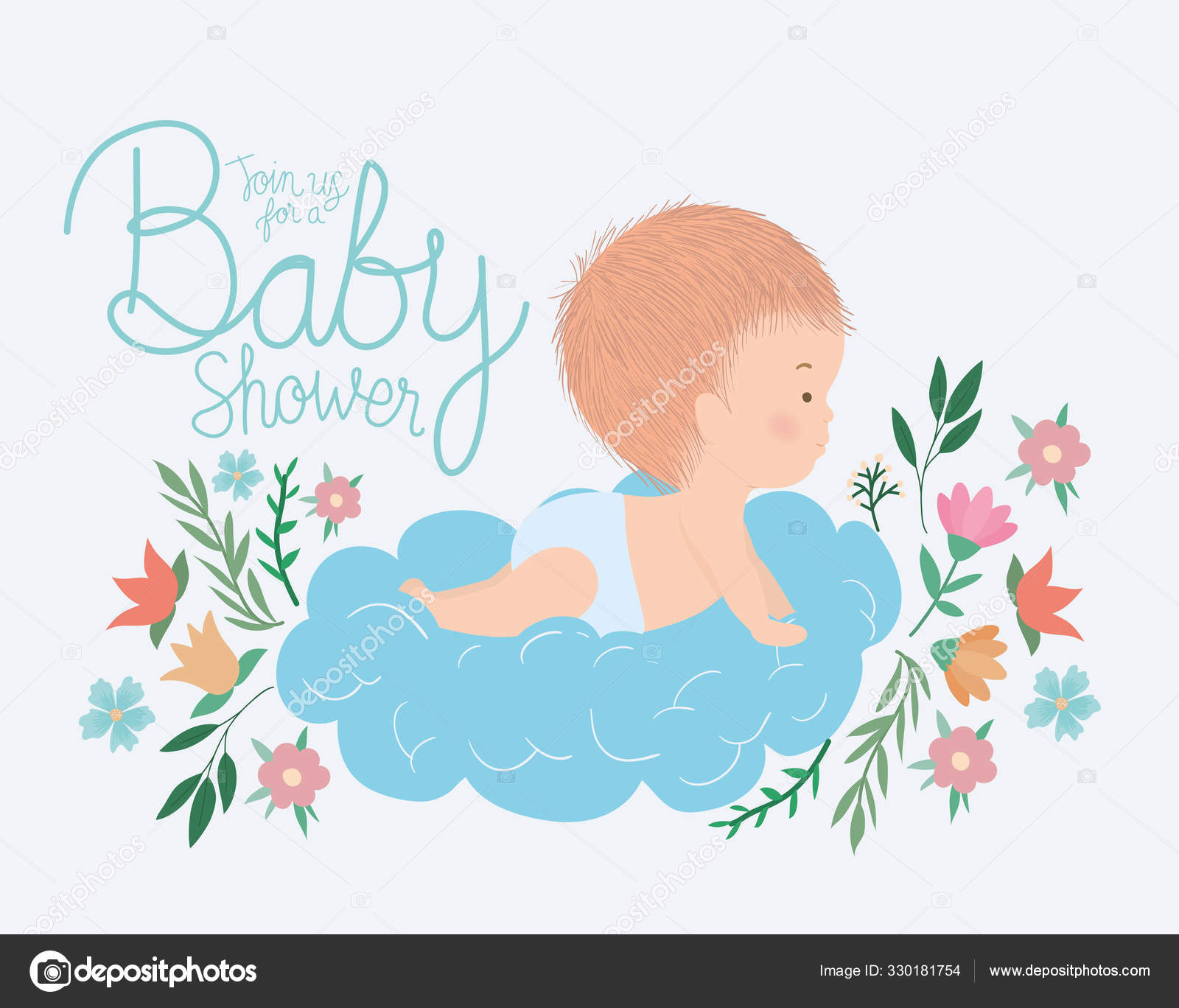 Desenho De Bebê Bonito Dos Desenhos Animados Usando Orelhas E