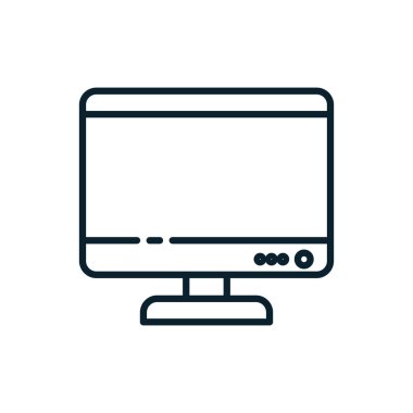 İzole edilmiş dijital bilgisayar vektör tasarımı