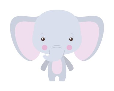 Şirin fil çizgi film vektör tasarımı