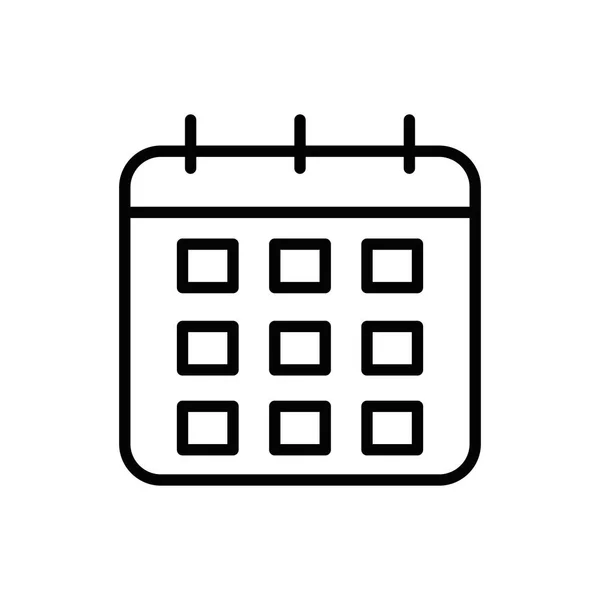 独立したカレンダーアイコンベクトルデザイン — ストックベクタ