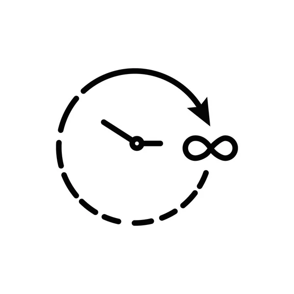 Instrumento de reloj aislado y diseño vectorial infinito — Archivo Imágenes Vectoriales