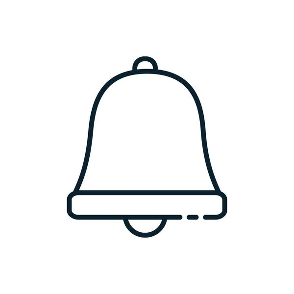 Icono de campana aislado diseño vectorial — Vector de stock