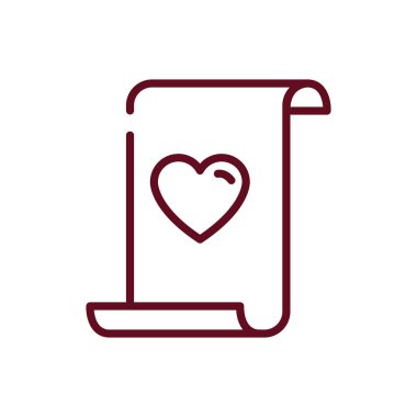 Kalp vektör tasarımlı aşk kartı