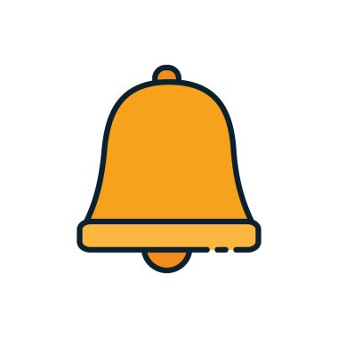 İzole edilmiş çan simgesi vektör tasarımı