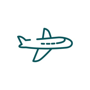 İzole edilmiş uçak simgesi vektör tasarımı