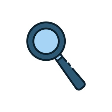 İzole lupe ikon vektör tasarımı