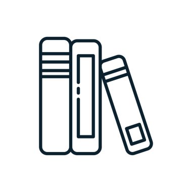 İzole eğitim kitapları vektör tasarımı