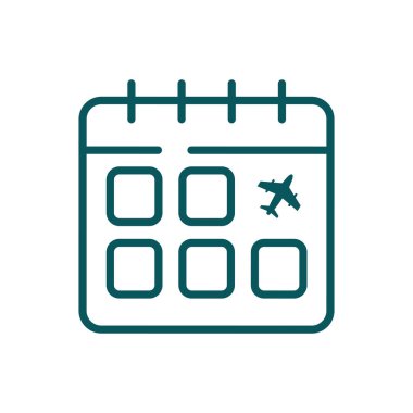 İzole uçak takvim vektör tasarımı