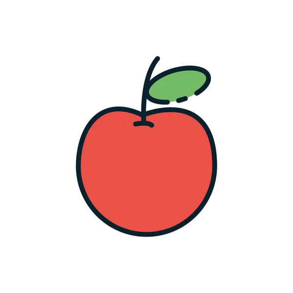 Ontwerp van een geïsoleerde vector appelfruit — Stockvector