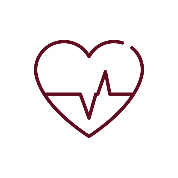 孤立心脏脉动概念矢量设计 — 图库矢量图片