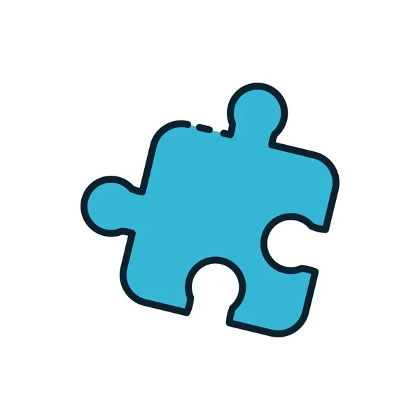 Isolato puzzle icona vettoriale design — Vettoriale Stock