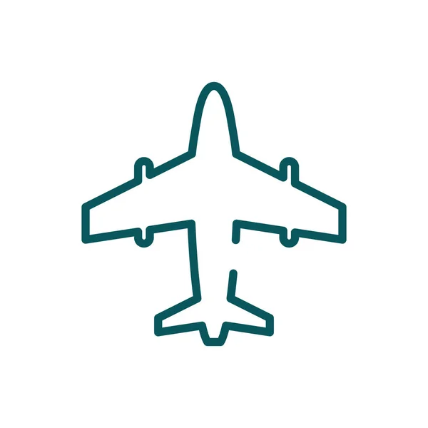 孤立した航空機のアイコンベクトルデザイン — ストックベクタ