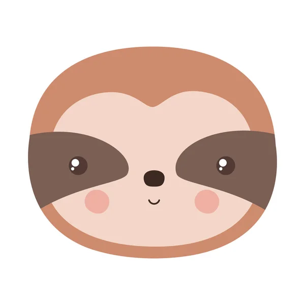 Lindo oso perezoso diseño de vectores de dibujos animados — Vector de stock