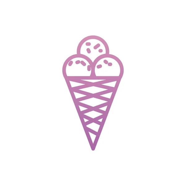 Design de vetor de sorvete isolado — Vetor de Stock