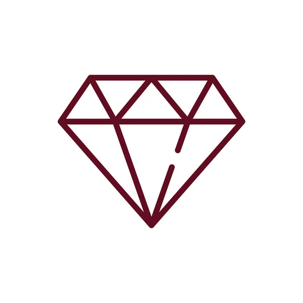 Diseño aislado icono de diamante vector — Vector de stock