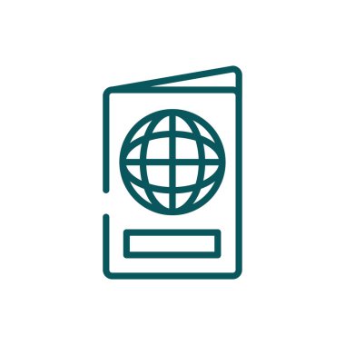 İzole seyahat pasaport vektör tasarımı