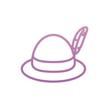 Tüy vektör tasarımlı izole şapka