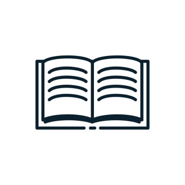 İzole eğitim açık kitap vektör tasarımı