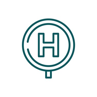 İzole hastane yol işareti vektör tasarımı