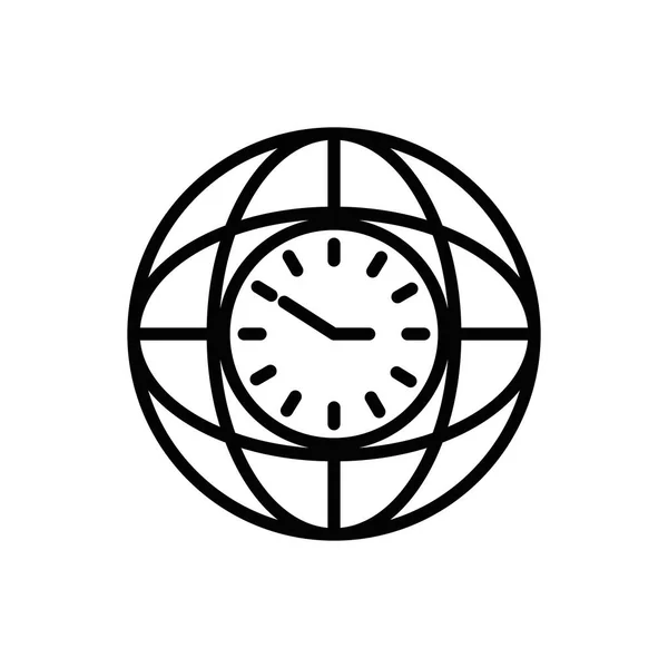 Изолированный часовой инструмент и глобальный векторный дизайн сферы — стоковый вектор