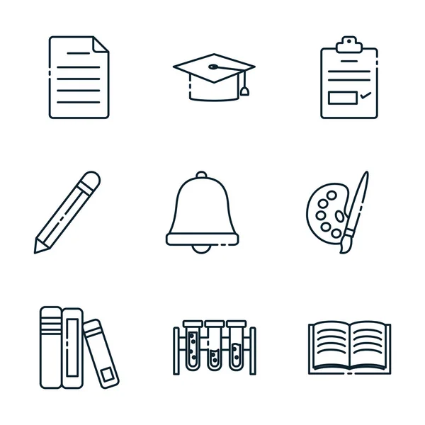 Geïsoleerde school pictogram set vector ontwerp — Stockvector