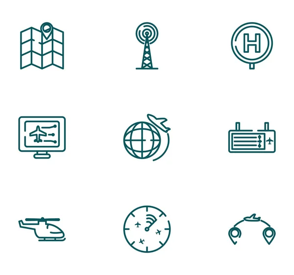 Isolated travel and airport icon set vector design — 스톡 벡터