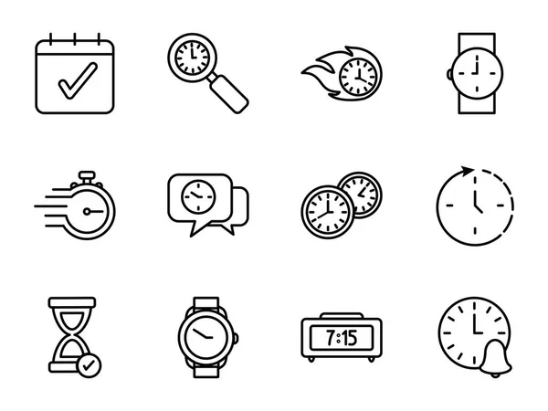 Isolated clocks instruments icon set vector design — 스톡 벡터